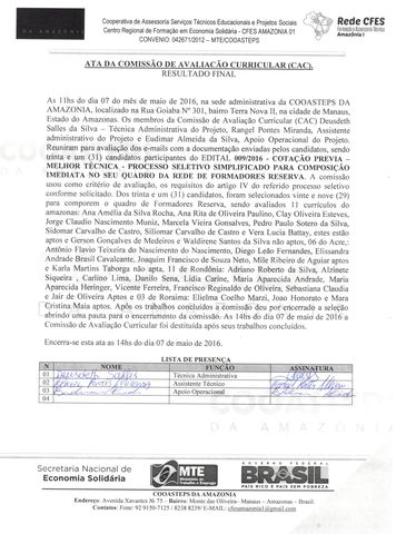 Cfes am 1  ata do resultado do processo cadastro reserva display